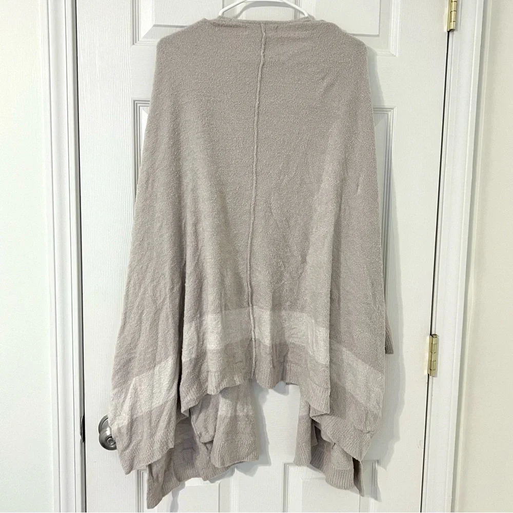 Barefoot Dreams Cozy Chic Lite Cardigan One Size Open Pockets Beige Cream Long - Picture 5 of 8